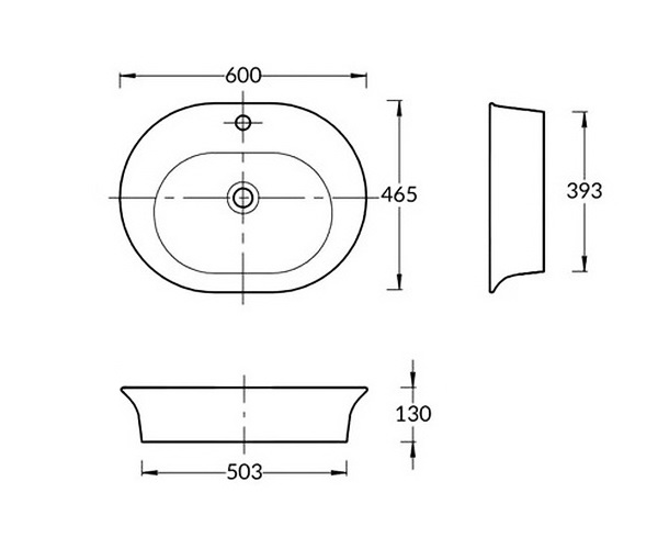 раковина KERAMA MARAZZI CANALETTO 60